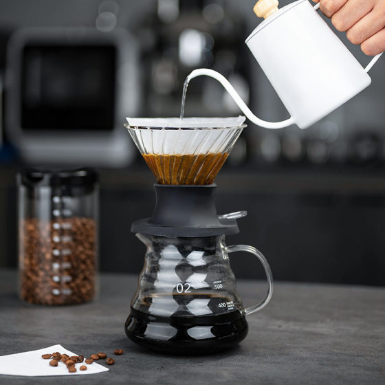 Glass Smart Cup Hand Brewed Coffee V02 Filter Cup Drip Extraction Household Brewing Integrated Filter suit