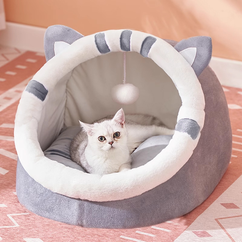 オールシーズン対応の猫小屋、冬用暖かい犬小屋、密閉型猫ハウス、スリーピングマット、小型犬ペットベッド、猫用品|undefined