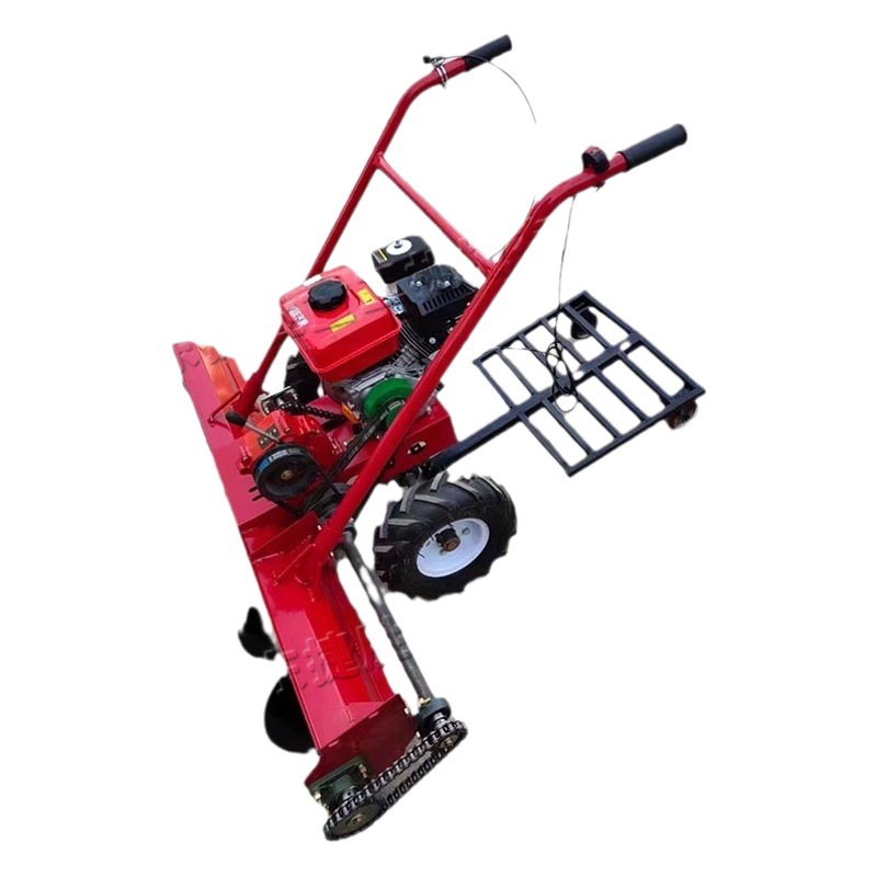 Pequeña gasolina nieve barredora invierno al aire libre carretera mano empuje nieve barredora ciudad nieve equipo de barrido