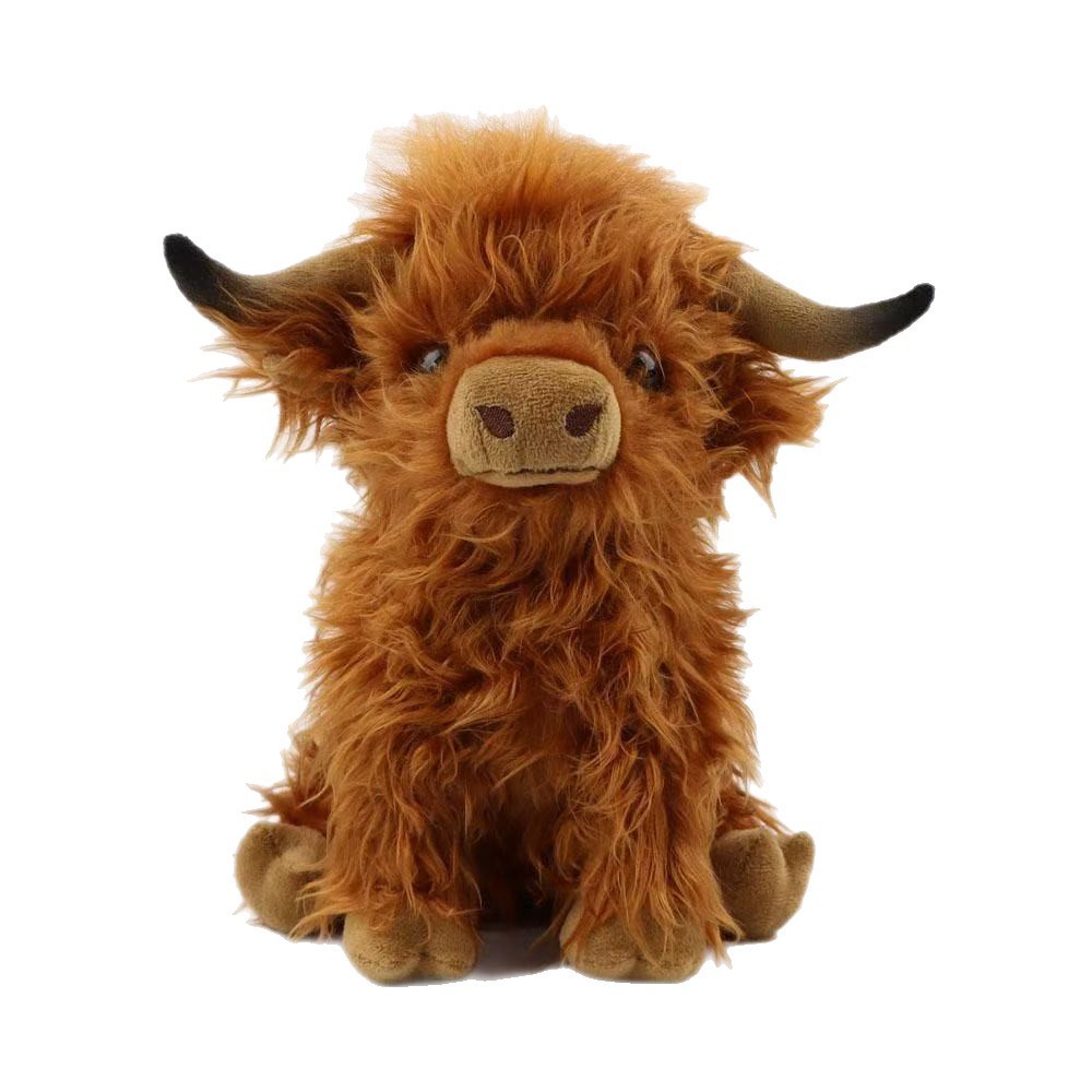 跨境网红HighlandCow仿真苏格兰高低牛现货毛绒玩具牛公仔批发