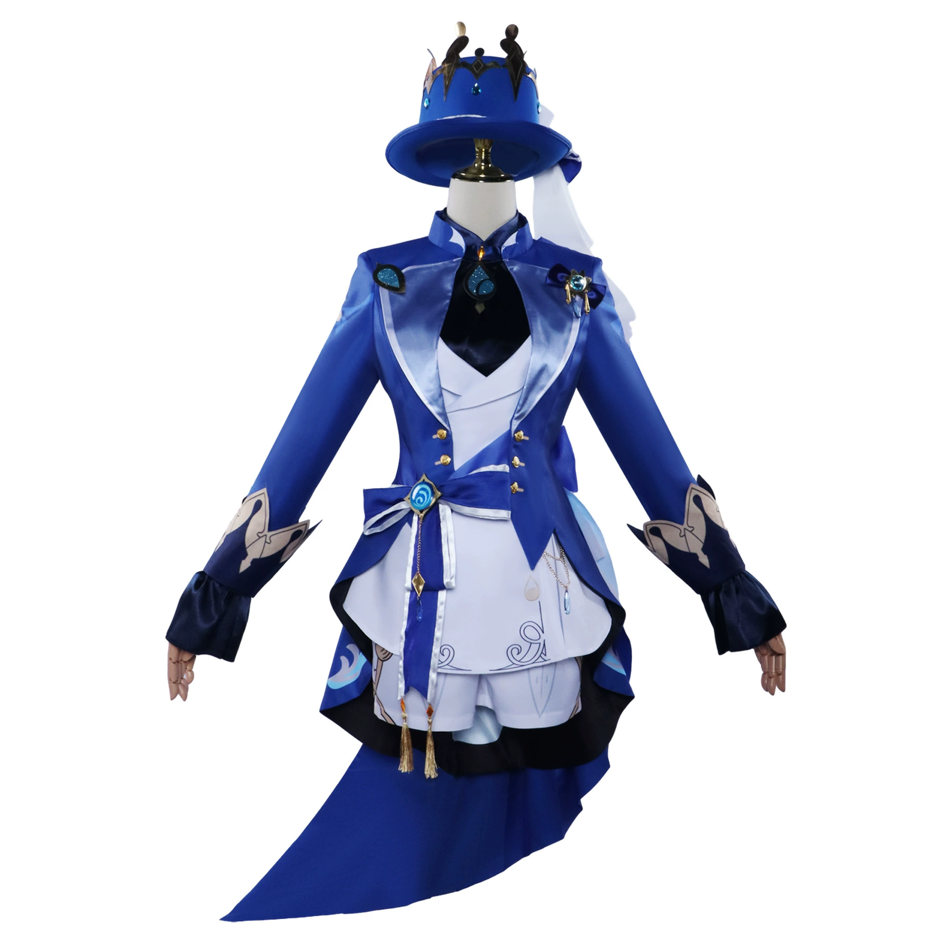 Костюм из игры Genshin Impact Cos Cos Cos Cos Белая водная богиня Простая версия рисования Fucaros 2D полный костюм