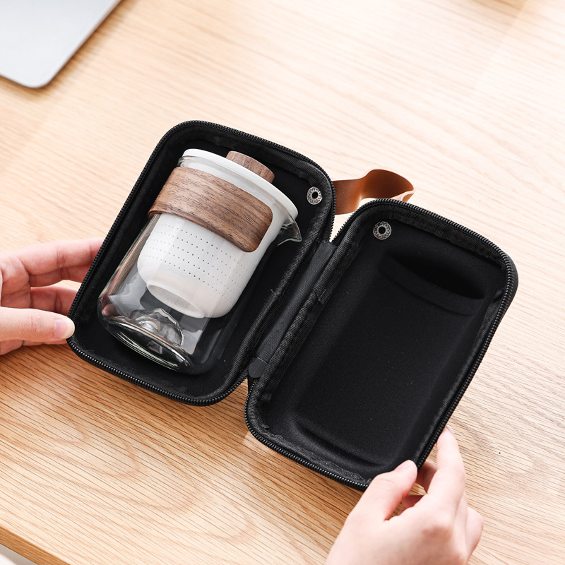 Juego de Té Portátil de Viaje de Cerámica Portátil para Aire Libre