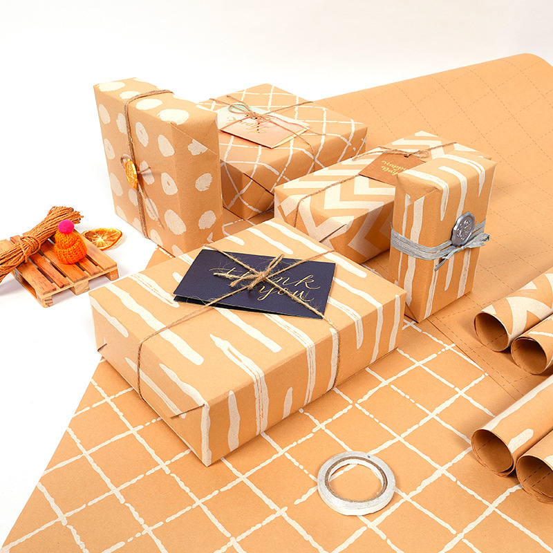 Amazon nuevo papel de regalo Día de San Valentín caja de regalo de cumpleaños papel de embalaje DIY bolsa de papel de la flor cubierta de libro de papel al por mayor
