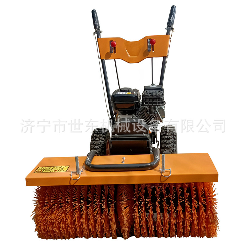 手推式燃油抛雪铲雪机6.5马力汽油扫雪机 小区物业道路积雪清扫机