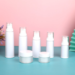 Double-Layer Frosted Pet Travel Dispensing Bottle Cosmetic Packaging Material Set Lotion Bottle Dropper
