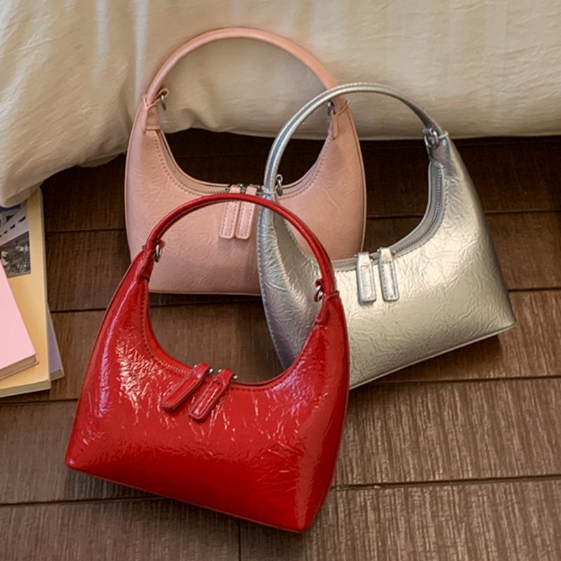 Women's Leather Crescent Handbag - Versatile Shoulder Crossbody_voghion.com