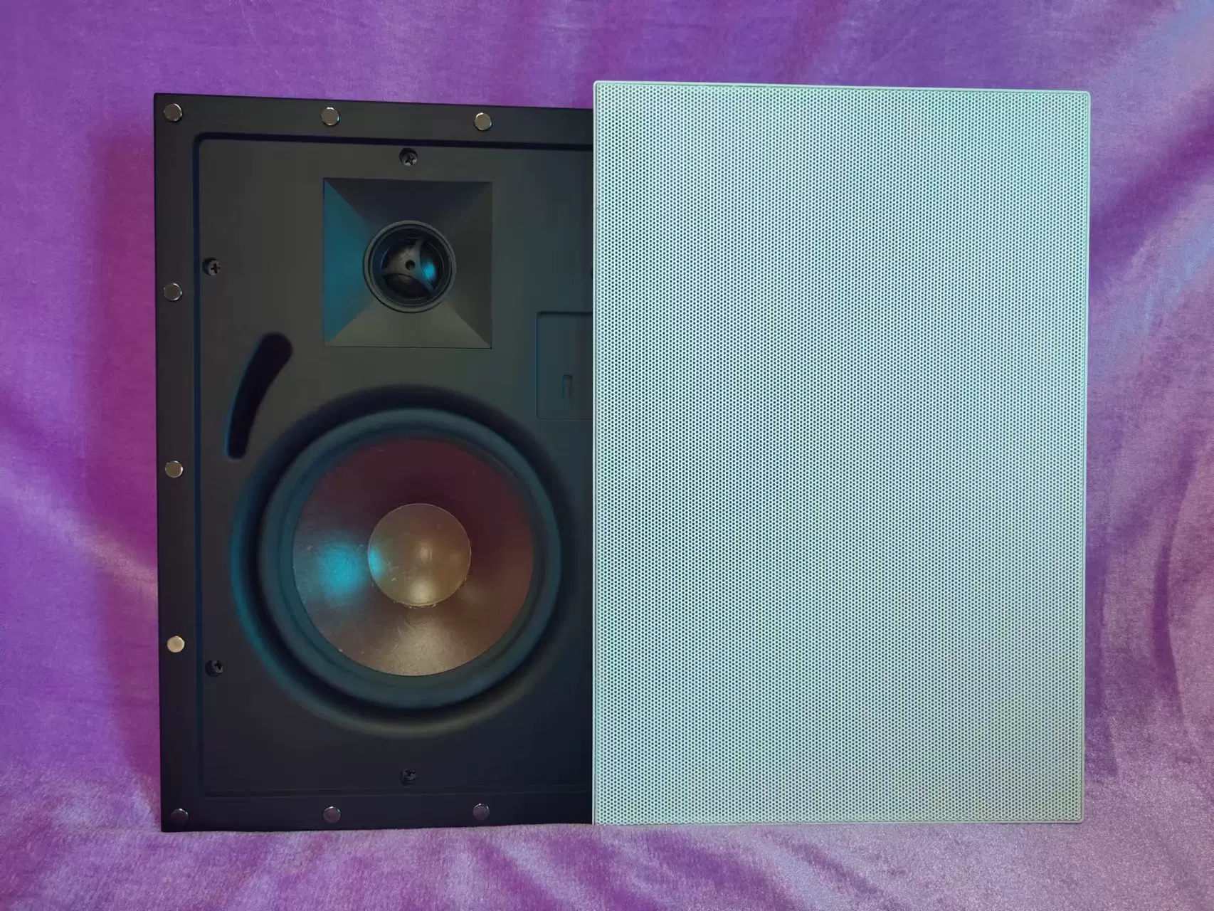 嵌入式墙壁薄边高保真窄边家用音响喇叭影院背景音乐长方形音箱