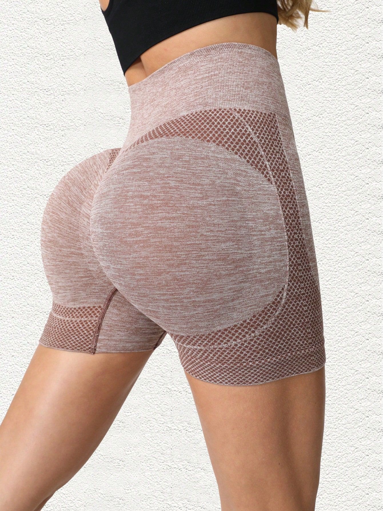 Pantalones cortos de yoga transfronterizos, pantalones elásticos de cintura alta y abdomen cerrado, pantalones de gimnasio sin costura y secado rápido