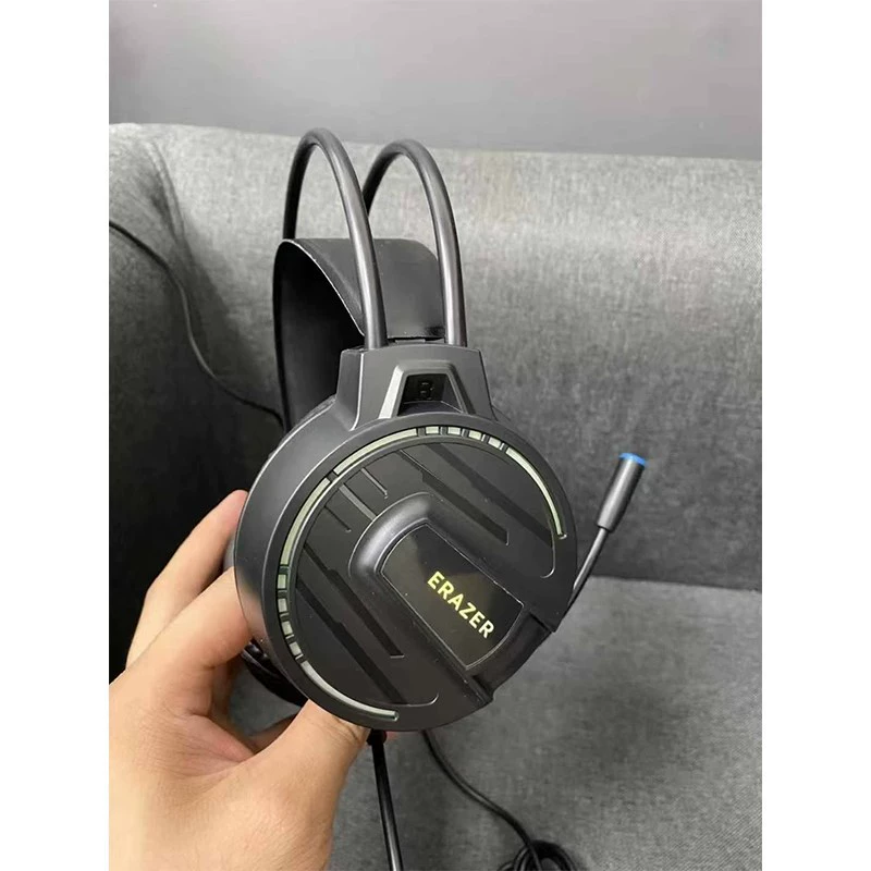 HT65 Supernatural проводная игровая гарнитура с RGB подсветкой, USB, совместима с ПК/ноутбуком, черная