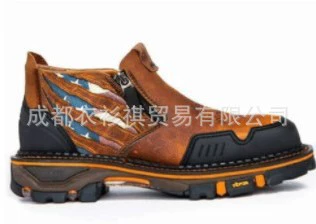 Трансграничная фабрика, внешняя торговля, Новые европейские и американские мужские короткие сапоги с квадратной головкой, ботинки Martin, Нескользящие, мужские и женские сапоги больших размеров на низком каблуке