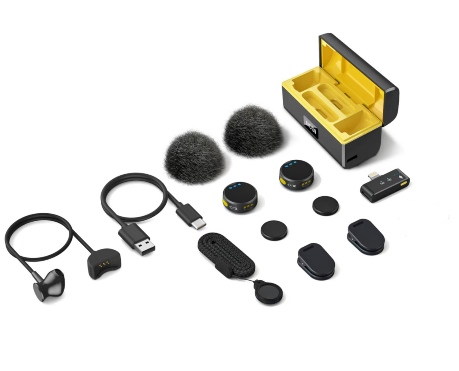 Black and yellow lighting one to two standard + family bucket