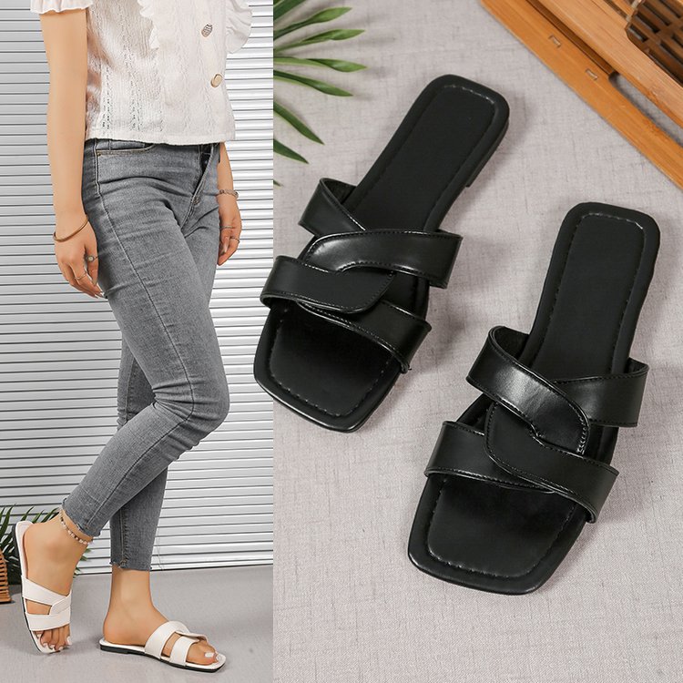 2025年方头角叉平底东南亚跑量款拖鞋