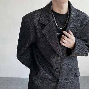 24 spring texture rose suit shoulder pad design suit jacket for men XZ27-5128 in stock