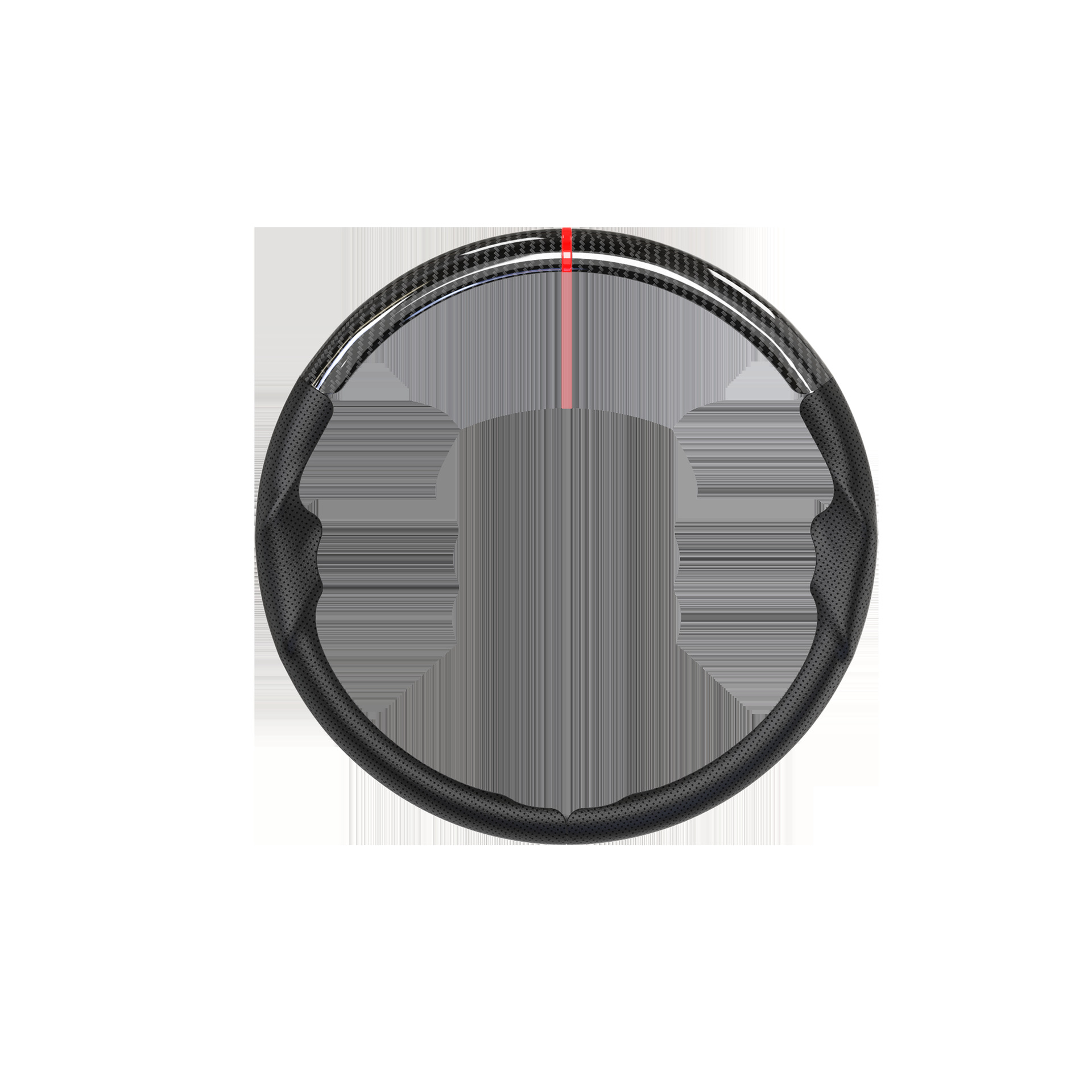 Suitable for Honda three-section suede steering wheel cover, carbon fiber, no-sew, sporty style, non-slip car handle cover