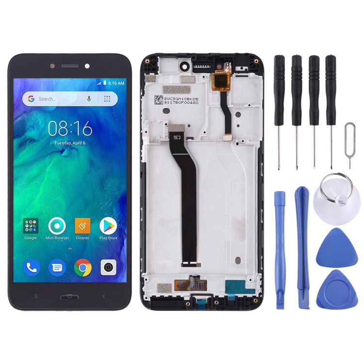 Aplicable a Xiaomi Redmi Go TFT LCD Touch Assembly con marco (color: negro)