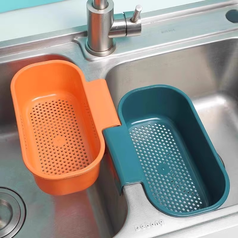 吊り下げ式キッチンシンク排水バスケット、プラスチック製収納ラック、キッチンの食べ残しや残り物の家庭用フィルター|undefined