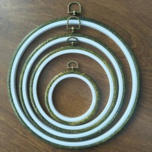 仿木绣花绷仿木纹绣绷塑料多种型号 十字绣绷22厘米复古绣圈挂画