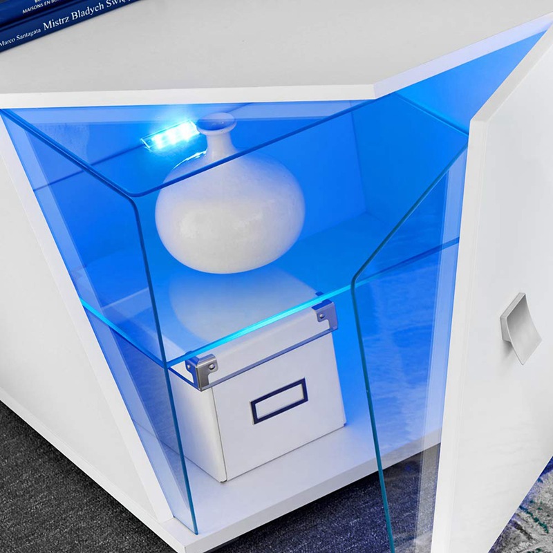 Gabinete de TV con luz simple moderno pequeño apartamento sala de estar gabinete de TV gabinete de piso de lujo Luz