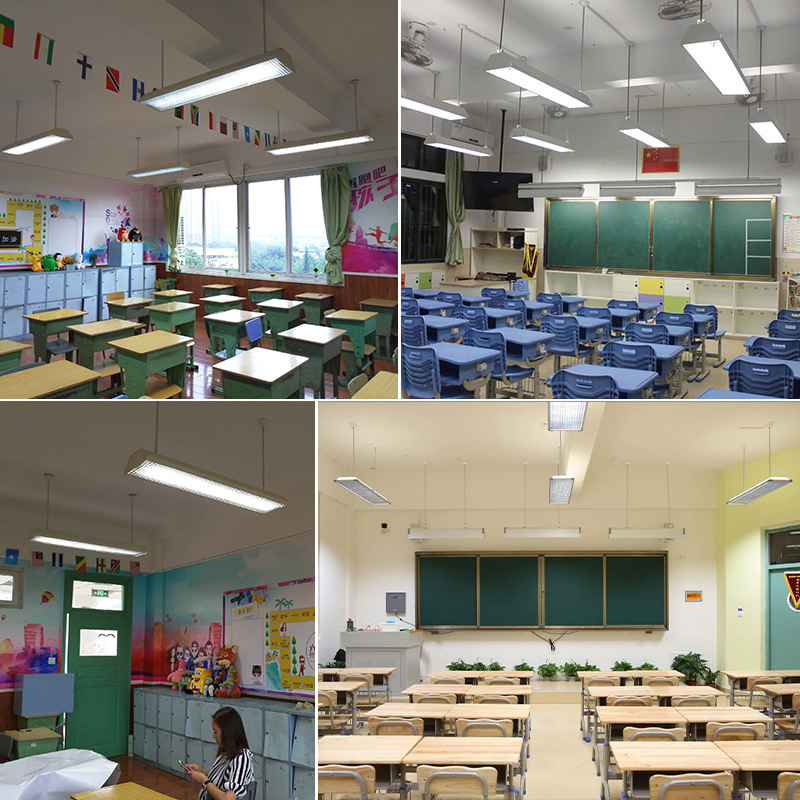 Lámpara LED para aulas, antideslumbrante, para pizarras, con soporte, protección ocular para estudiantes, iluminación para oficinas, escuelas, instituciones de formación, uso comercial