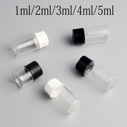 Transparent essential oil bottle 1ml2ml3ml4ml5ml sample perfume bottle screw-top cosmetic bottle