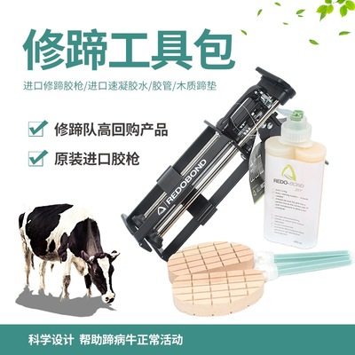修蹄工具包牛用修蹄工具进口蹄胶胶枪木质橡胶蹄垫绷带|ru