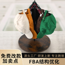 跨境台面鸭舌帽收纳架 旋转新款棒球帽架 服装店展示铁艺帽子架