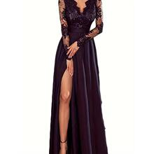 V 66225 Women's deep V lace evening dress Ůʿ�� V ��˿����