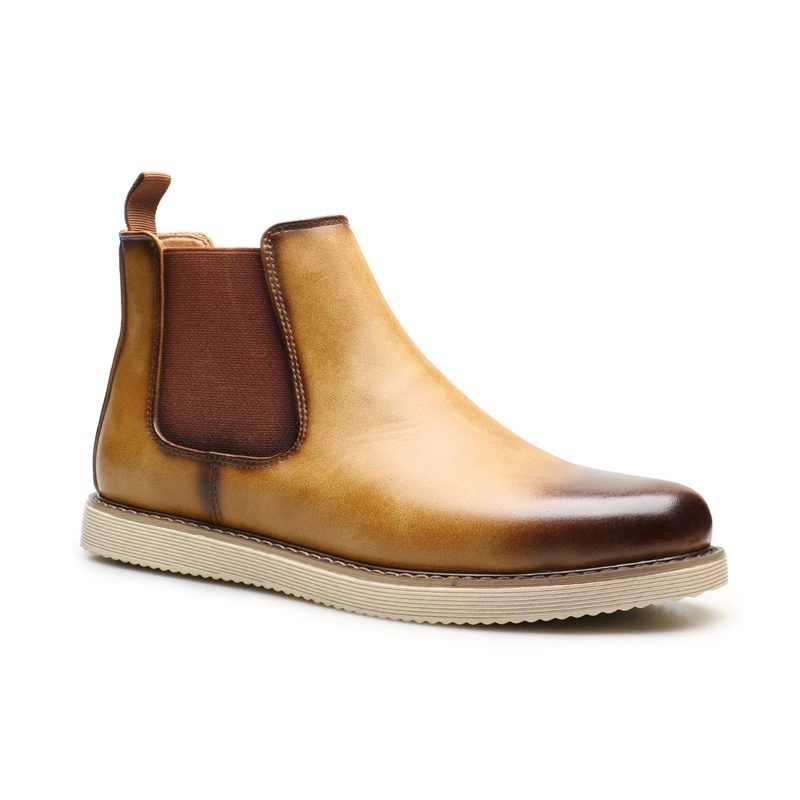 [Заказ может быть обработан] Корейская версия модных ботинок Челси сапоги для мужчин повседневные дикие высокие ботинки через границу