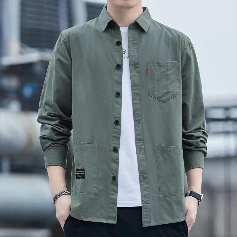 A generation of high-grade cotton long sleeve work shirt men's coat spring and autumn casual shirt men's coat
