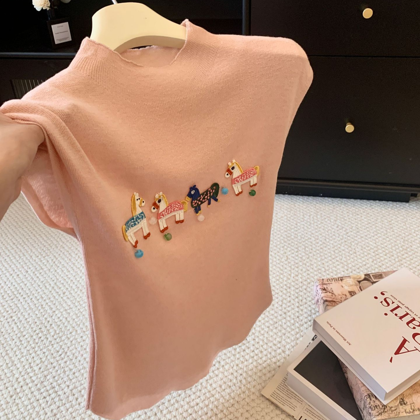 2026 Pony Embroidery Knitted Women's Summer High-End Sleeveless Top with Unique and Exquisite Design - Dropshipping Available