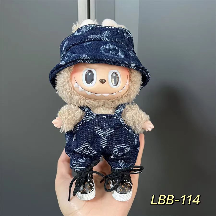 17 cm LABUBU una y dos generaciones de muñecas de polilla universal caja ciega fiesta pequeña falda de viento serie de accesorios de ropa de bebé