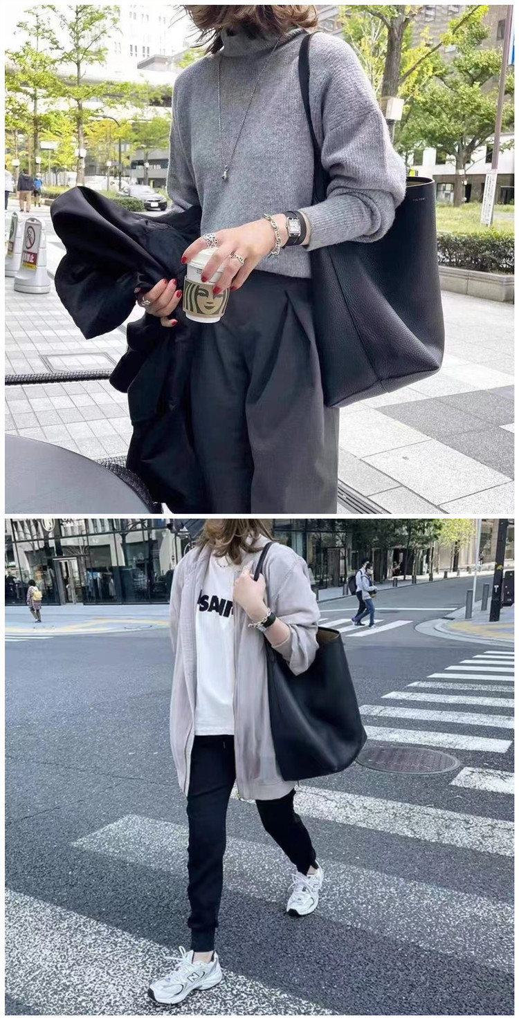 Borsa a tracolla da donna di grande capacità The/Row Nylon Bucket Nuova borsa a tracolla piccola e semplice per pendolari_voghion.com