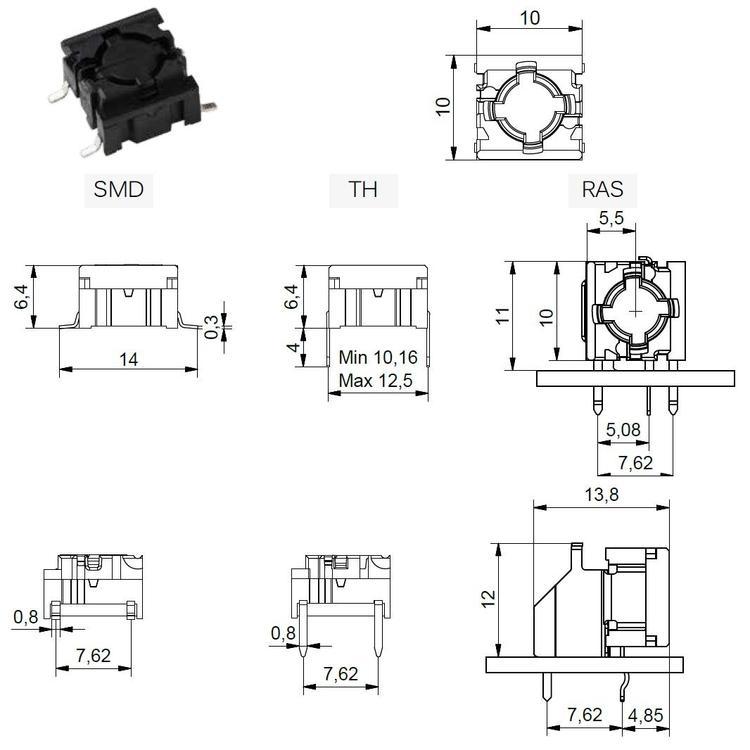 丹麦键5GTH935耐高温轻触开关Multimec防水IP67触摸开关