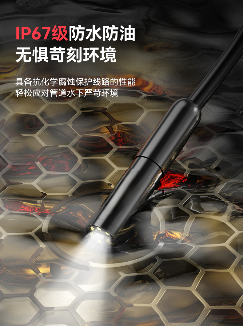 Cross-Border Industrial Endoscope Automotive Diagnostic Tester Two-In-One 4.3inch Screen Obd Diagnostic Device Vehicle Code Reader