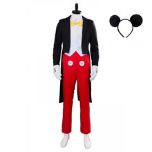 米奇cos服 米老鼠卡通人偶同款燕尾服全套角色扮演万圣节服装现货