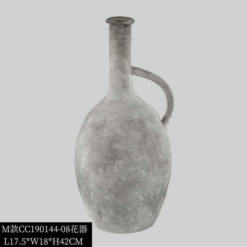 寂しい風のモランディ色の陶磁器の花瓶の家庭の見本の部屋の民宿の食卓の柔らかい服の乾いた花の器の装飾の置物