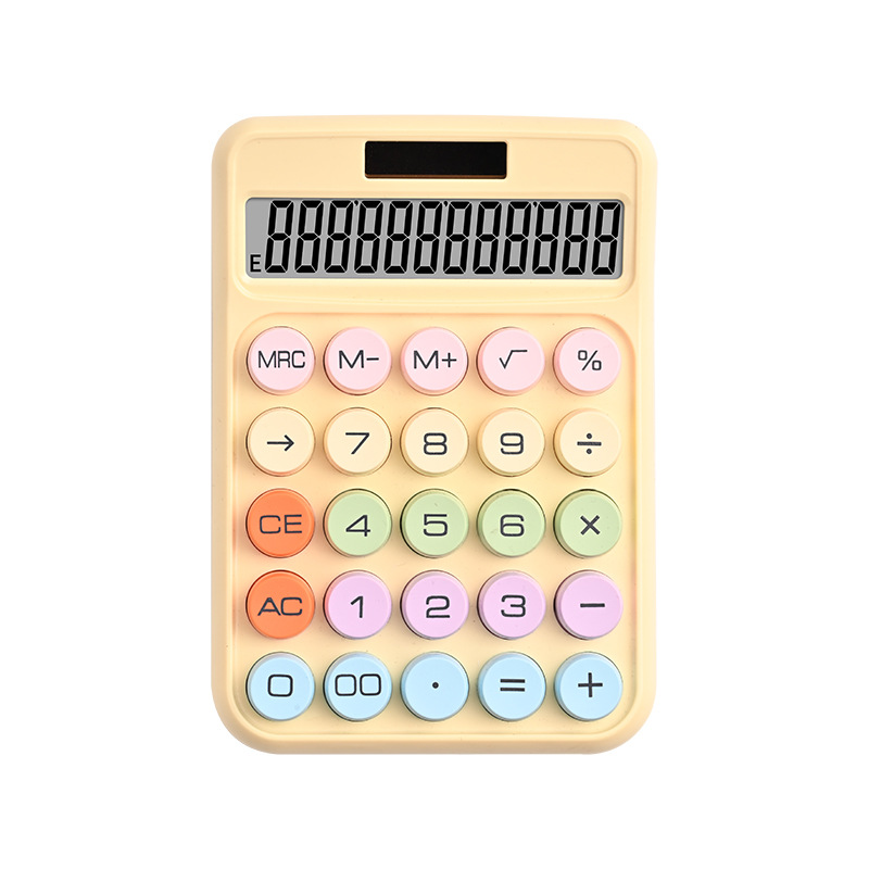 Calculadora de dopamina multifuncional de alto valor facial computadora de color caramelo 12 bits calculadora de oficina al por mayor