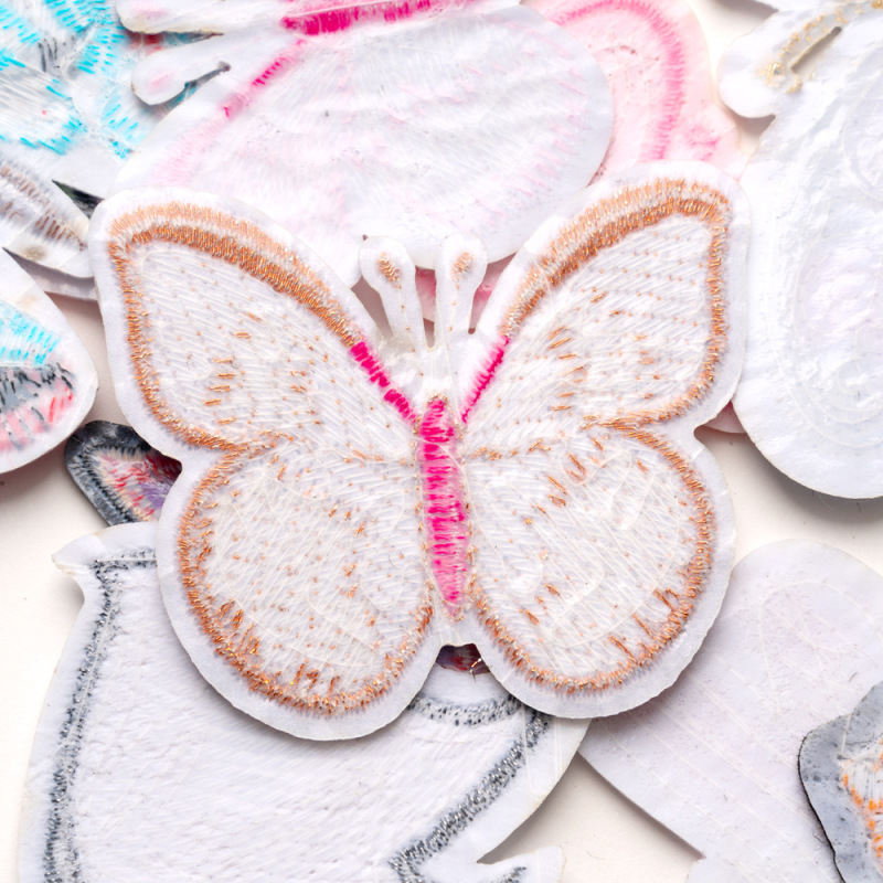高品質スパンコール刺繍蝶と花コンピュータ刺繍蝶とトンボ刺繍布ステッカー衣類アクセサリー装飾パッチステッカー|undefined