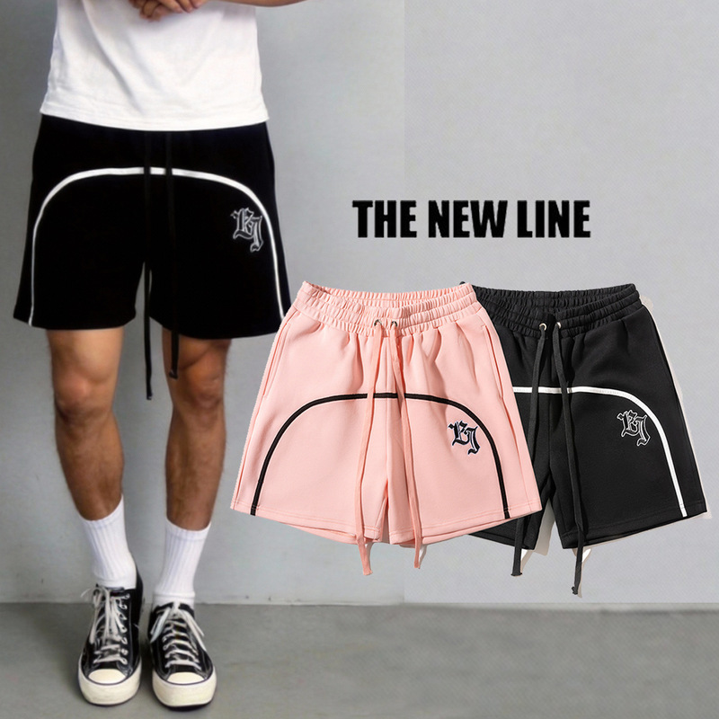 Summer New Style American-Style Embroidered Letter Casual Trendy Patchwork Shorts Men's Basketball Sports Training Fitness Shorts Summer New Style American-Style Embroidered Letter Casual Trendy Patchwork Shorts Men's Basketball Sports Training Fitness Shorts