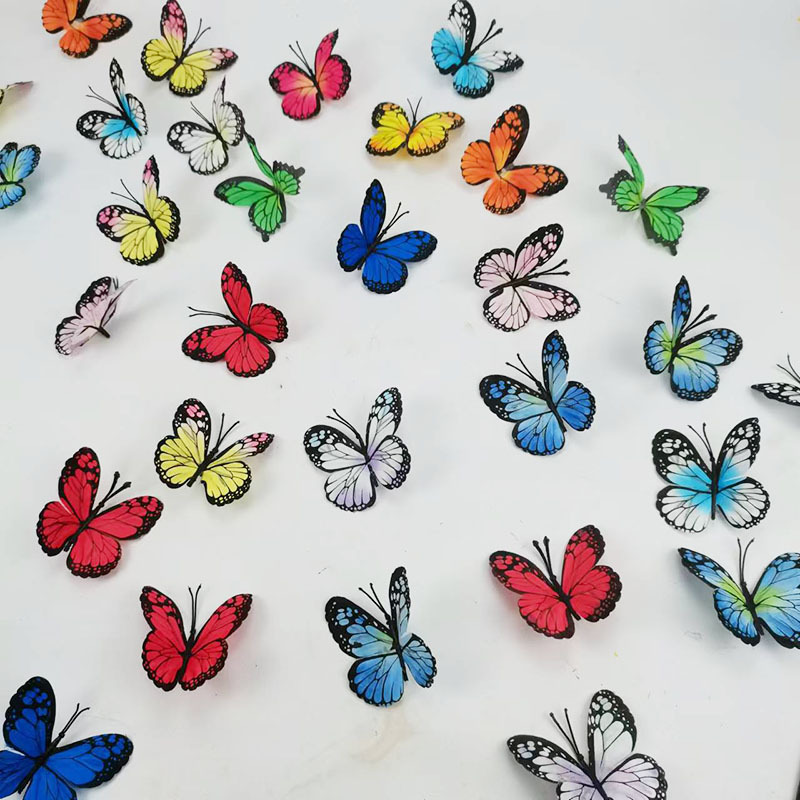Xiao Yu artificial flower artificial flower butterfly flower home decoration butterfly bouquet in stock straight hair source factory wholesale