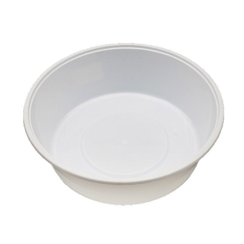 圆形一次性餐盒乳白塑料碗外卖打包盒1250汤碗饭盒红盖家用便当盒|undefined