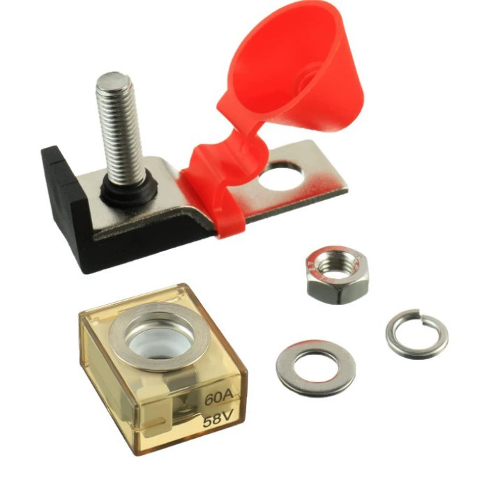 Кронштейн клеммного предохранителя, одинарная шпилька, компактный предохранитель аккумулятора 5/16 (M8) 30A-600A