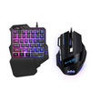 One -handed keyboard Seven -color RGB macro recording game non -mechanical keyboard Eating chicken throne mobile game computer keyboard cross -border