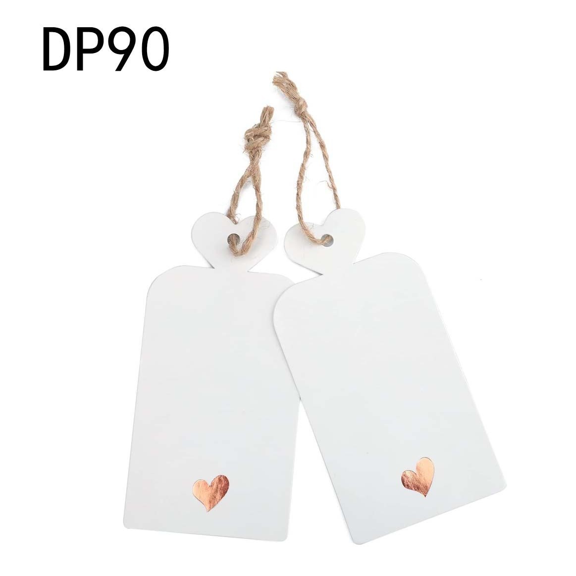 亚马逊爆款玫瑰爱心白色手写标签吊牌生日婚礼包装挂纸卡
