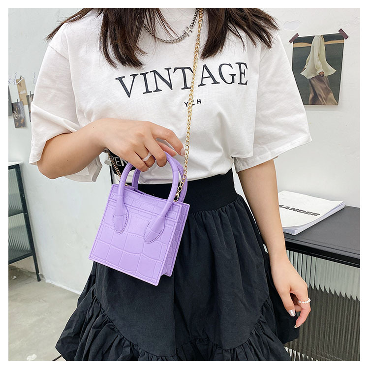 2025 Cross-border new popular smiling face bag, small square bag, fashionable and versatile chain hand bag, shoulder and crossbody jelly women's bag undefined