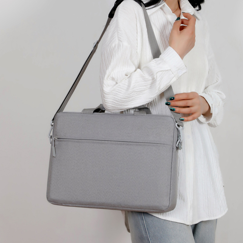 Lightweight and simple laptop bag for men and women, thin, stylish, large-capacity shoulder file bag, business handbag