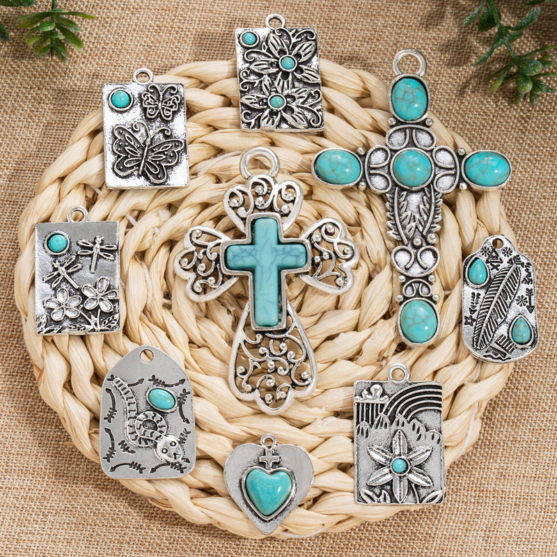 Bohemian Style Turquoise DIY Jewelry Accessories Original Ethnic Style Accessory Material Set Bohemian Bohemian Style Turquoise DIY Jewelry Accessories Original Ethnic Style Accessory Material Set Bohemian