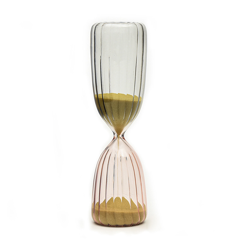 Creativo reloj de arena de rayas verticales de 5 minutos reloj de arena de vidrio a juego reloj de arena estilo nórdico decoración del hogar pequeño regalo image 6