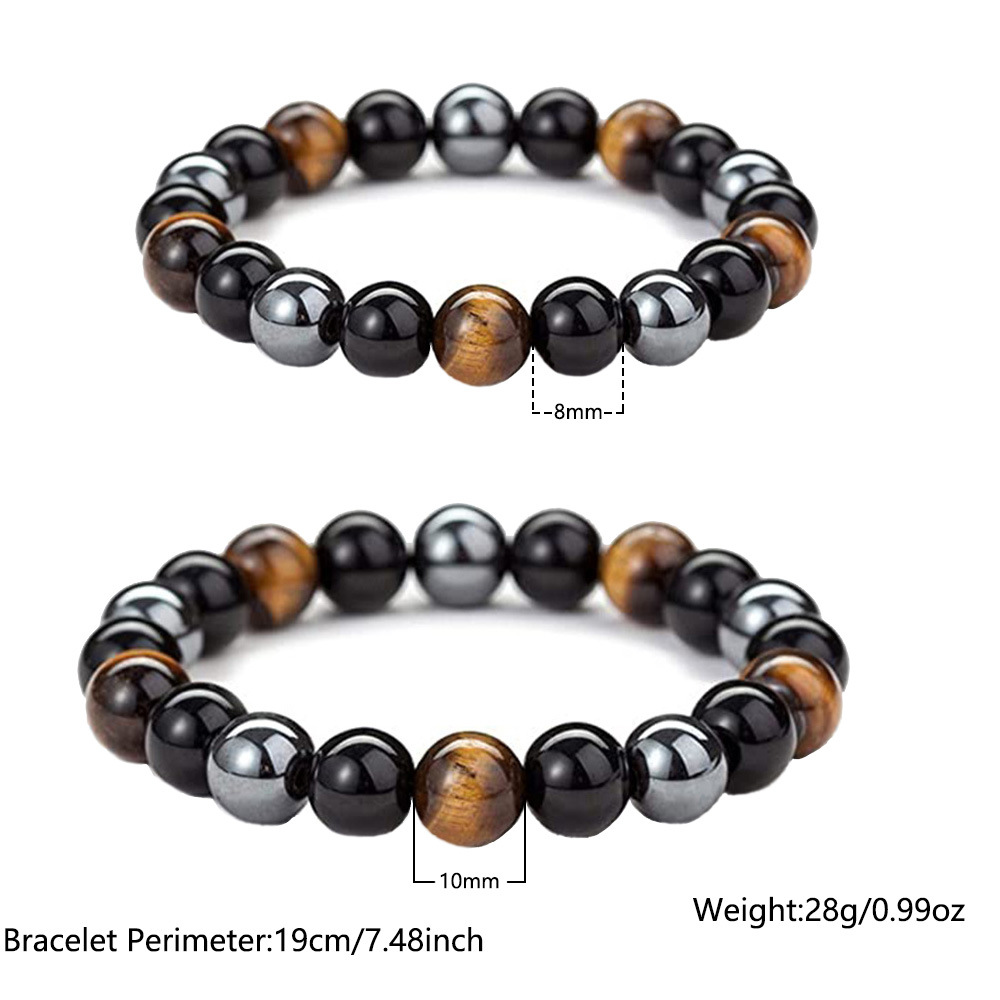 Tiger Eye Black Agate Bracelet 2