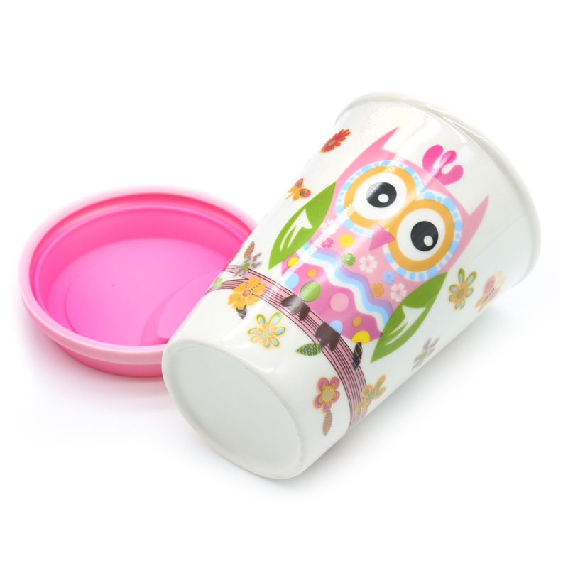 卡通猫头鹰高杯